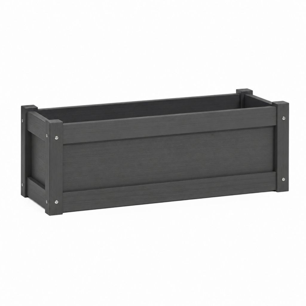 Pflanzkasten Schwarz aus WPC rechteckig 100 x 40 x 40 cm