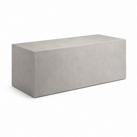 Couchtisch Grau aus Faserbeton Rechteckig 100 x 60 x 35 cm