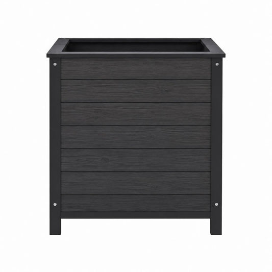 Hochbeet Pflanzkübel Schwarz WPC Rechteckig 80 x 40 x 80 cm